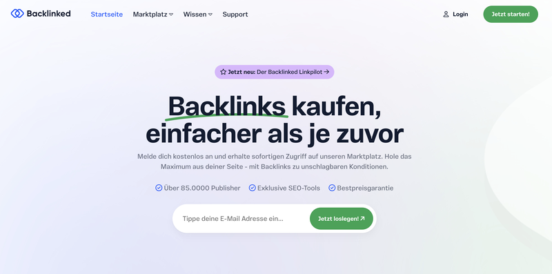 Backlinked website