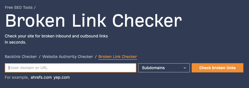 Broken link checker