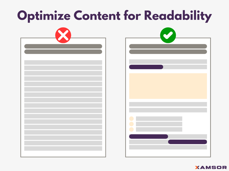 Optimize content for readability