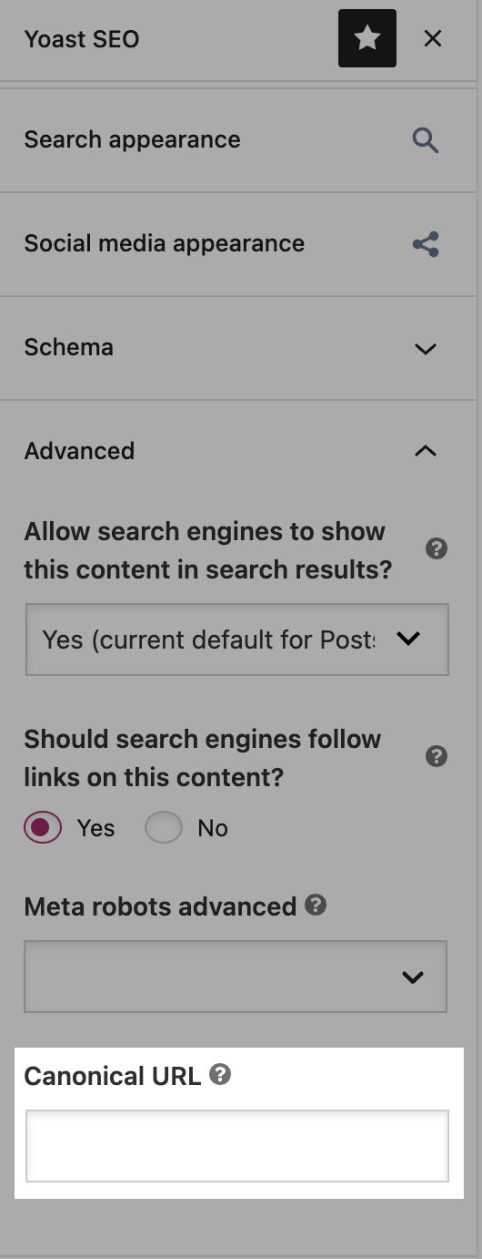 yoast seo canonical tag